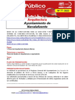 77-23 Boletin Informativo Empleo Publico Arquitecto-A Ayuntamiento de Navalafuente 3-03-2023