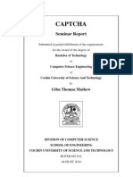 CAPTCHA Seminar Report Submitted in Fulfillment of Bachelor's Degree Requirements