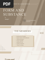 Form and Substance