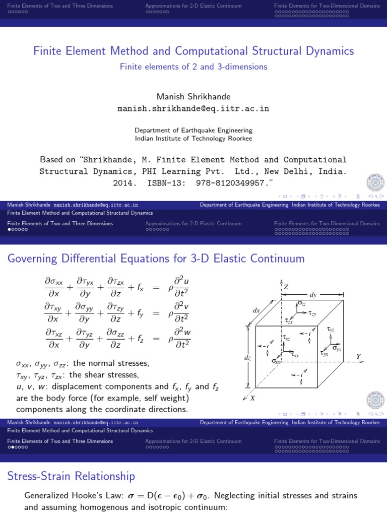 Finite Elements of 2 and 3 Dimensions | PDF | Finite Element Method ...