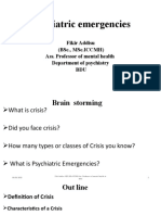 Psychiatric Emergencies: Types, Characteristics and Crisis Intervention