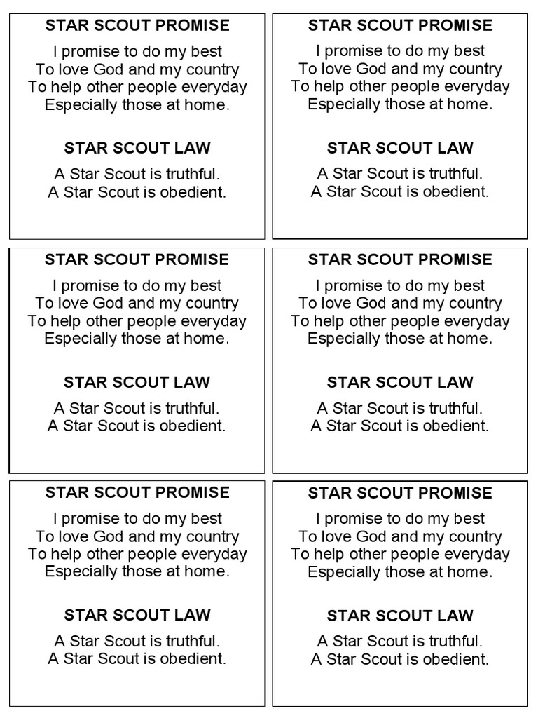 Star scout promise and law pdf