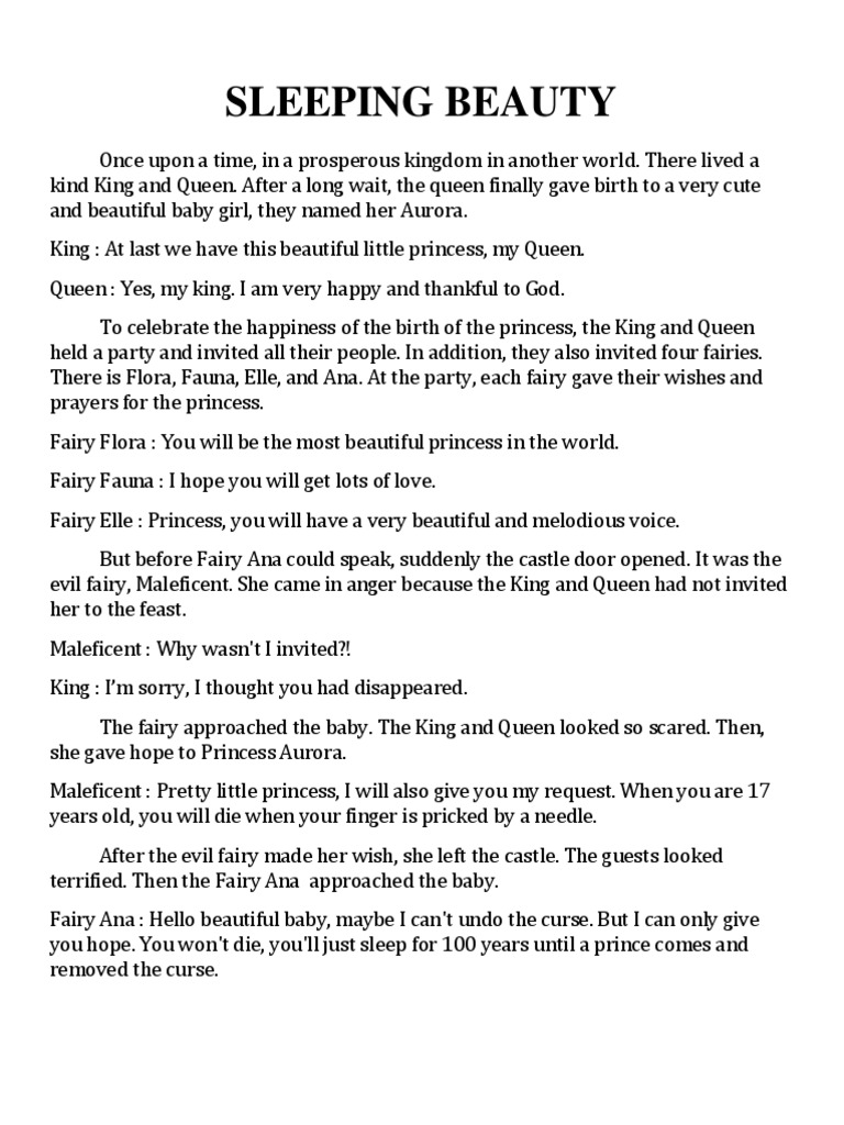 The Original Story Of Sleeping Beauty Pdf