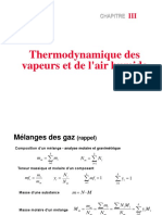 Chap III Thermodynamique Des Vapeurs Et de Lair Humide