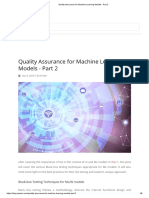Quality Assurance For Machine Learning Models - Part 2
