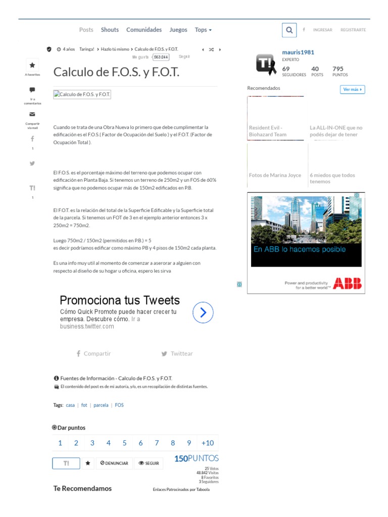 Cálculo de F.O.S. y F.O.T. | PDF