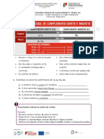 Português Nível A2 - Ficha de Trabalho