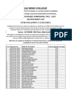 Fybcom Second Open Merit List 2022 23