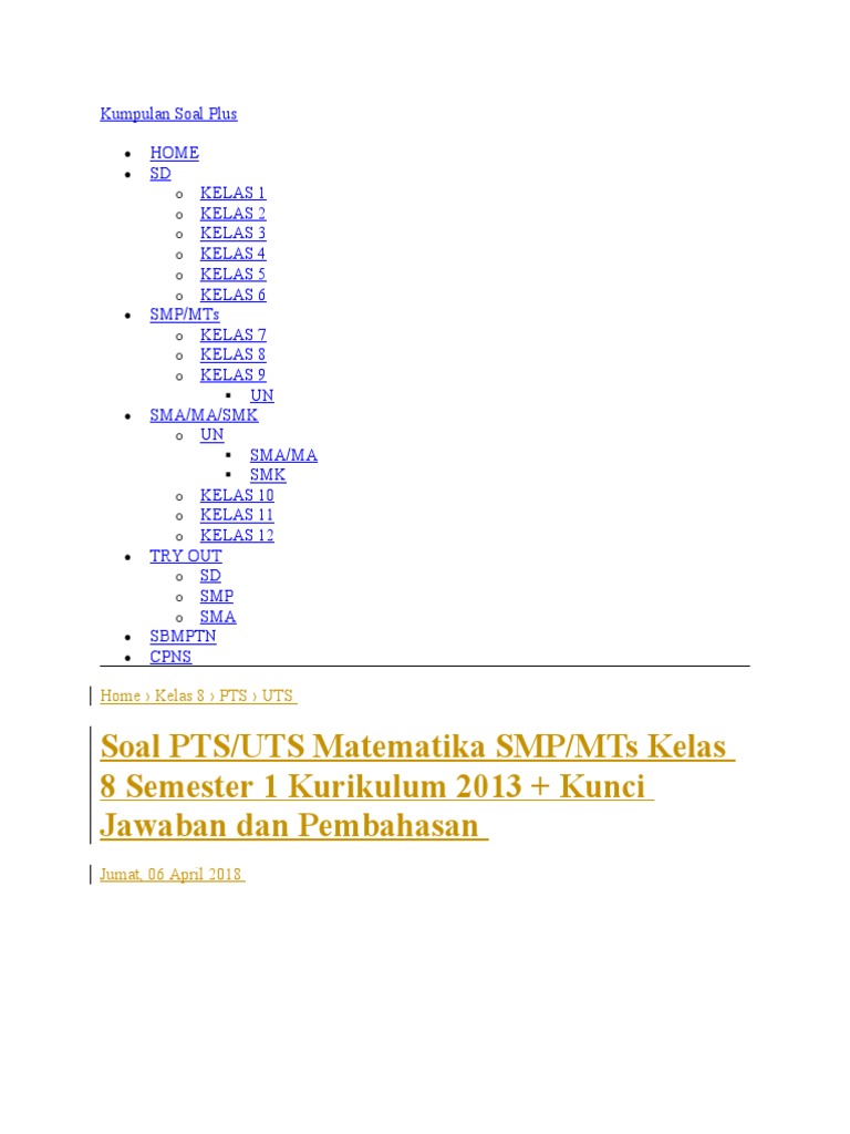 Kumpulan Soal Plus | PDF