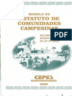 Model0 de Estatuto de Comunidades Campesinas