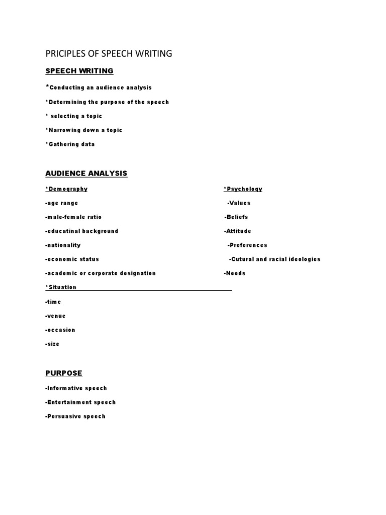 Essential Principles of Speech Writing | PDF | Data | Cognitive Science