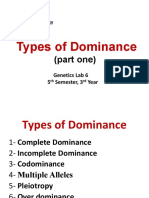 Types of Dominance Part One Lab 6