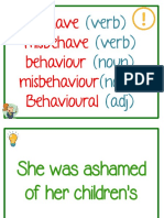 Word Formation. Behaviour