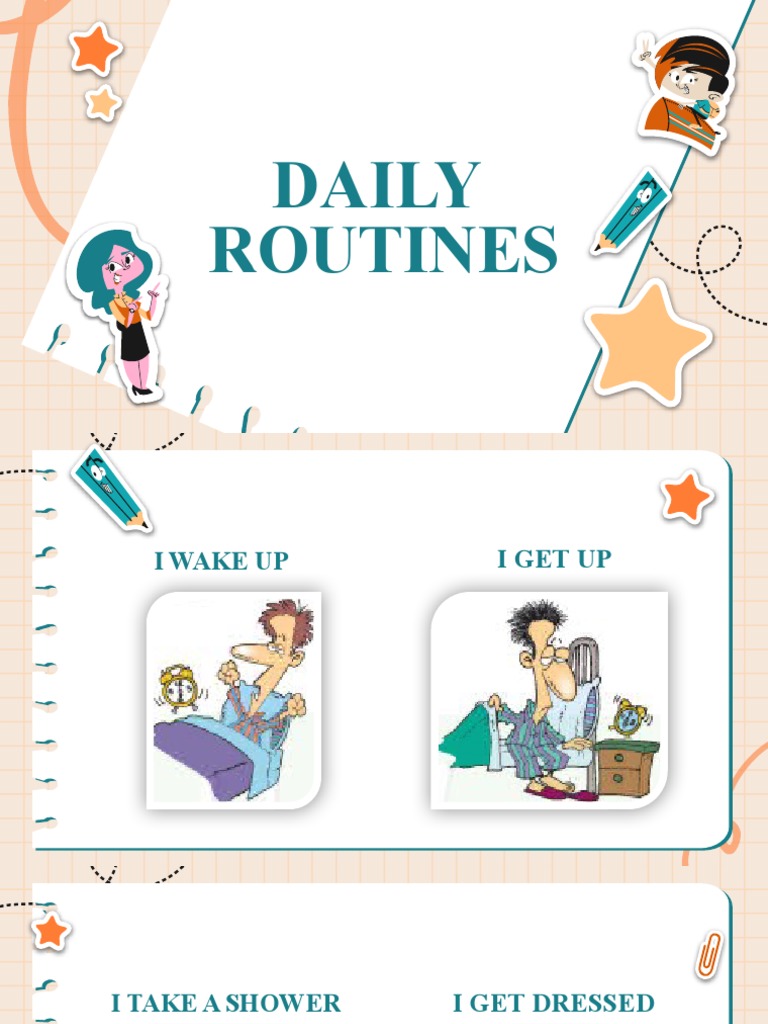 Daily Routine Flashcards for Adults | PDF | Cooking, Food & Wine | Self ...