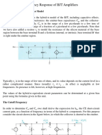 Frequency Response of BJT Amplifiers: The High-frequency Hybrid-π Model