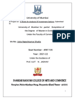 Usha Shukla - Seat No - 4981105 A Study OnAnalysis of Investment Options