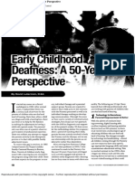 Luterman - Early Childhood Deafness: A 50-Year Perspective