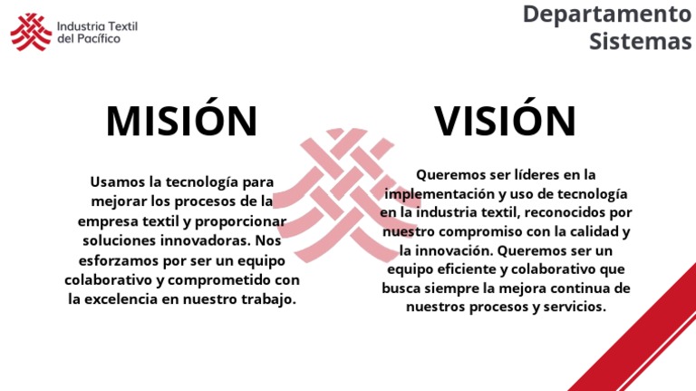 Misión y Visión de Empresa Textil | PDF