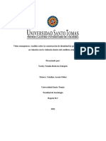 Vidas Transgénero Análisis Sobre La Construcción de Identidad de Personas Transgénero y