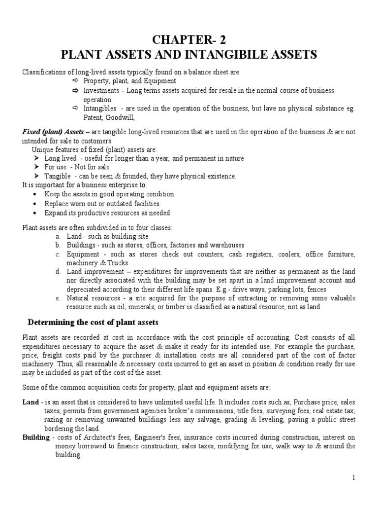 Plant Assets | PDF | Depreciation | Book Value