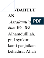 Pendahulu AN: Assalamu'alai Kum Wr. WB