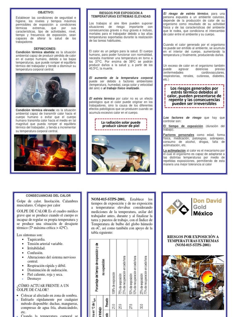 Nom-015 STPS 2001 Temperaturas Extremas | PDF | Temperatura ...