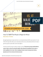 How To Tell If The Music Is Major or Minor