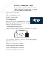 Atividade Colirimetria 2° Anos