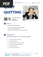 Quiet Quitting American English Student