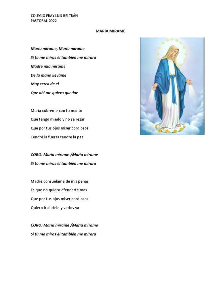 Letra de la canción 