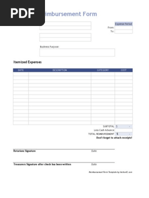 Expense Reimbursement Form