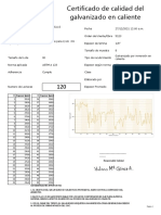 Certificado galvanizado