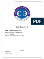 6th Oop Lab Report (FA19-BEE-202) Syed Shahzaib Hassan