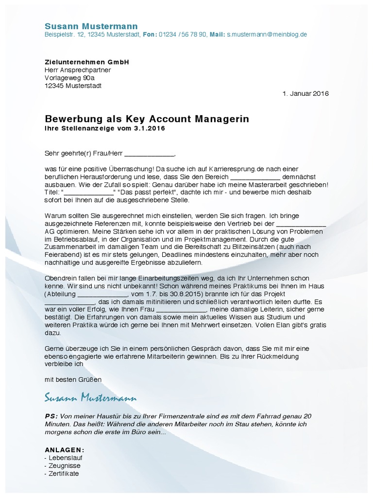 stellenanzeige muster pdf