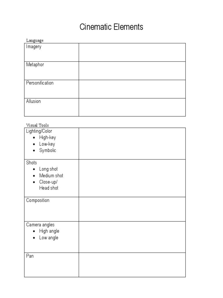 Cinematic Elements Ws PDF