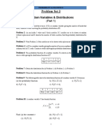 Probability & Statistics Problem Set 3 Random Variables & Distributions