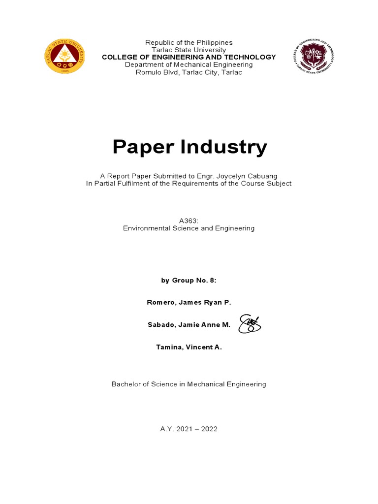 Paper Industry Overview and Pollution | PDF | Paper | Pulp (Paper)