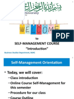 Self-Management Course Introduction