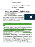 A Survey on Domestication and Foreinization Theories in Translation