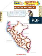 Division Politica Del Peru para Quinto Grado de Educacion Primaria