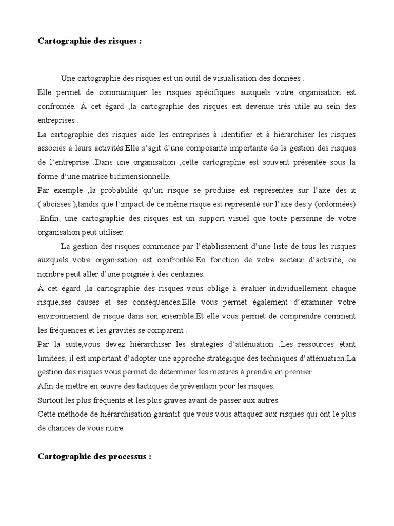 Cartographie des Risques en Entreprise | PDF | Risque | Audit