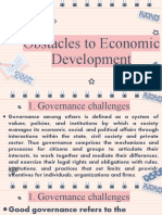 Obstacles To Economic Development