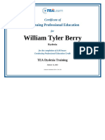 Tea Dyslexia Training William Tyler Berry