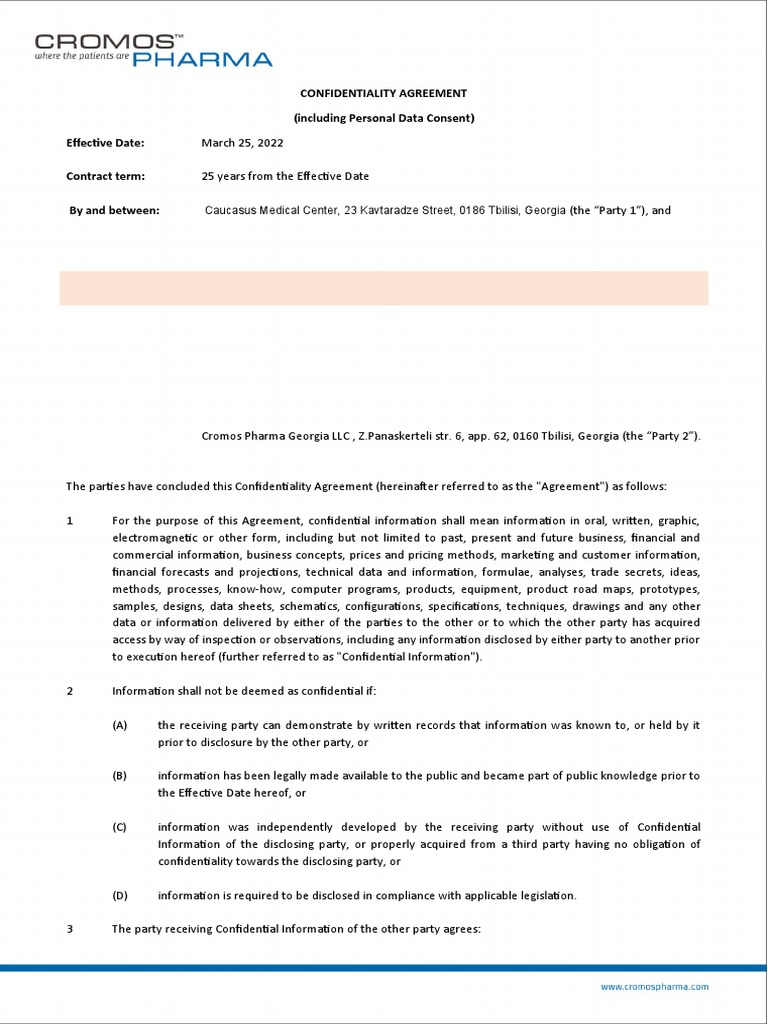 Confidentiality Agreement Overview | PDF | Non Disclosure Agreement ...
