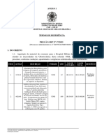 Termo de Referência para aquisição de material odontológico