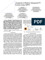 Design and Development of Battery Integrated PV System Using MPPT