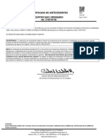 Certificado de Antecedentes Certificado Ordinario No. 216518146