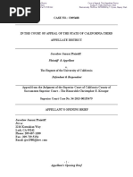 10-19-2022- 3DCA-Appellant Opening Brief -Waszczuk v UC Regents- C095488