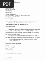 03-01-2023 - Letter To Karen Bray - Failure To File Respondents' Brief