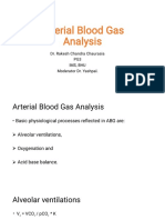 Arterial Blood Gas Analysis: Dr. Rakesh Chandra Chaurasia PG3 Ims, Bhu Moderator Dr. Yashpal